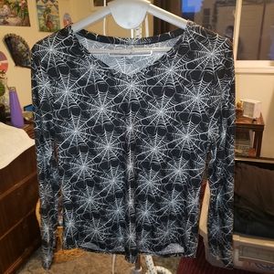 Spiderweb xxxl long sleeve tee shirt Halloween
